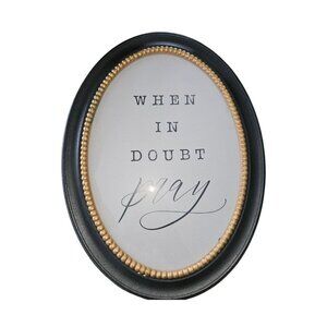 Kirklands “When in Doubt Pray” Oval Wall Art – Like New